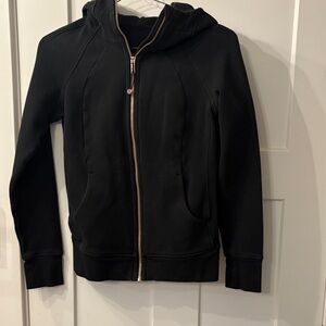 lululemon athletica Black Full-Zip Hoodie with Rose Gold Zip
